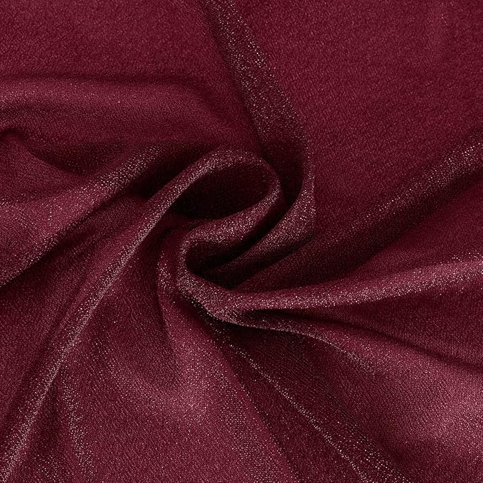 Burgundy Wedding Arch Draping Fabric 29" x 20 FT Red Drapes - Image 6