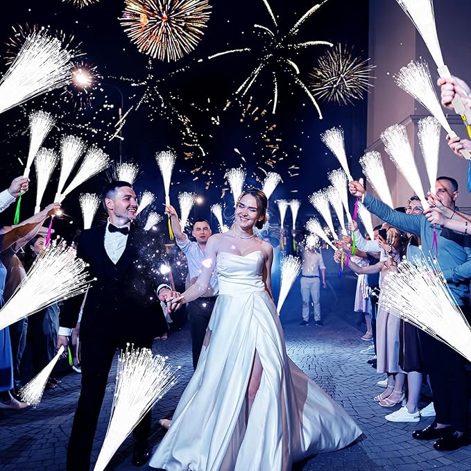 36 PCS White Fiber Optic Sticks, LED Fiber Wands, Fiber Optic Wand - Image 5