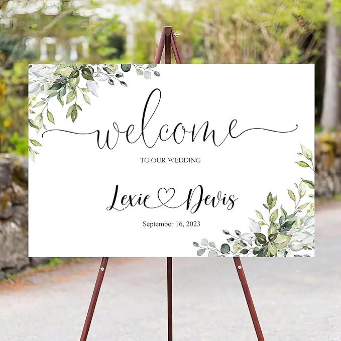 Wedding Welcome Sign, Personalized Custom Wedding Sign, Printed Wedding sign - Image 3