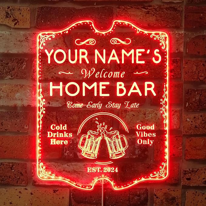 ADVPRO Personalized Your Name Home Bar RGB Dynamic Glam LED Sign by ADVPRO
