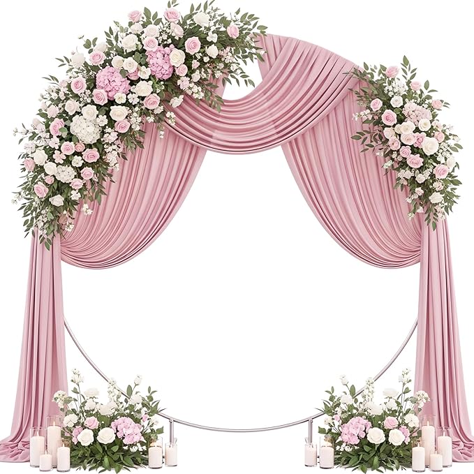 Wedding Arch Draping Fabric 29" x 19Ft Sheer Drapes by IONTACH