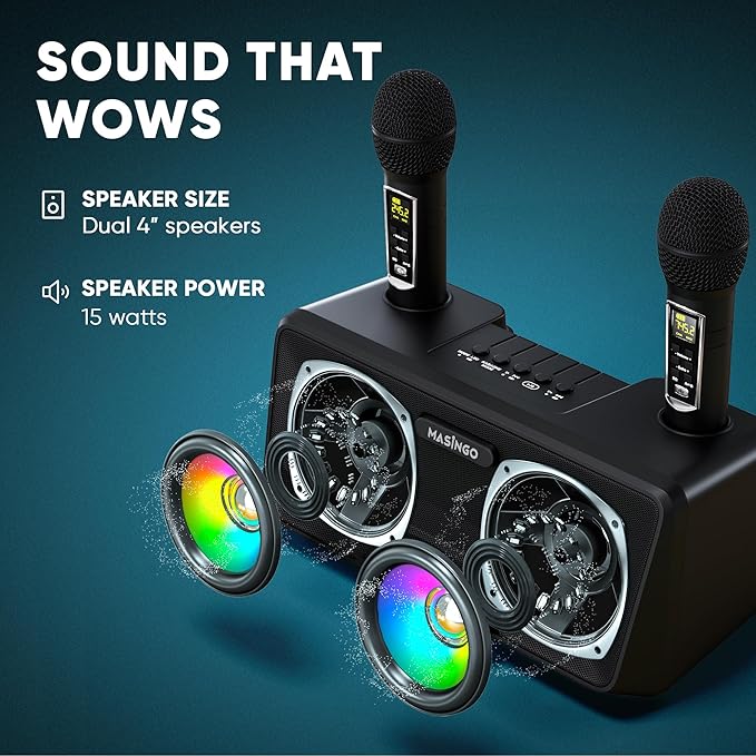 MASINGO Karaoke Machine for Adults and Kids - Image 5