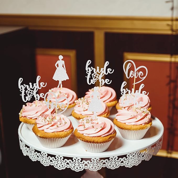 Sotpot 24PCS Bride to Be Cupcake Toppers - Image 3