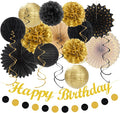 Black Gold Women-Men Birthday Party-decorations by Huglony