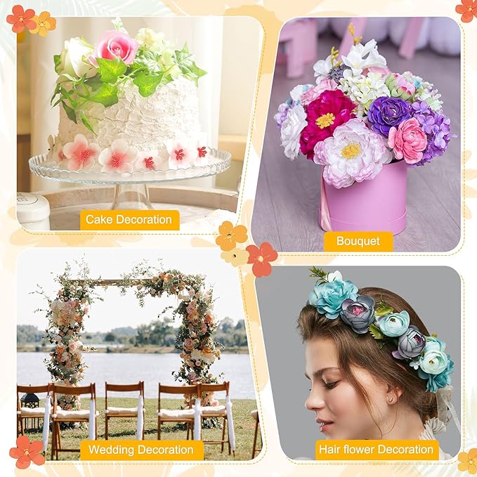 150-Pack Flower Stamens for Crafts, 5mm Double Heads Artificial Pearl Floral - Image 6