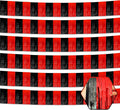 6 Pack 10 Feet Black Red Foil Fringe Garland Metallic Tinsel Streamers Banner by Ferwzsr