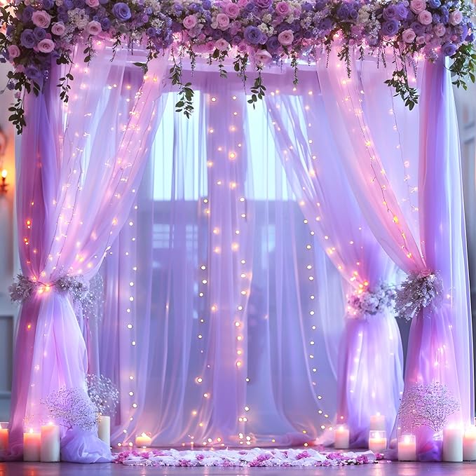 Lavender Tulle Backdrop Curtain - Image 2