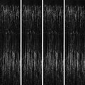 4 Pack Black Foil Fringe Backdrop Curtains, Tinsel Streamers Birthday Party by Voircoloria