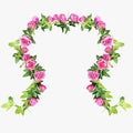 UKELER 2 Pack Artificial Rose Vines Silk Flower Garland Artificial Floral Plant by Ukeler