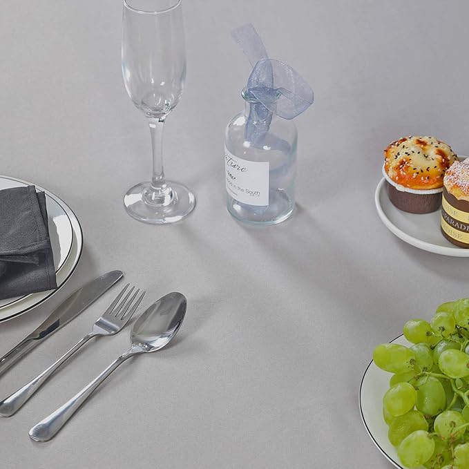 108 inch Round Tablecloth Washable Polyester Table Cloth Decorative Table Cover - Image 7