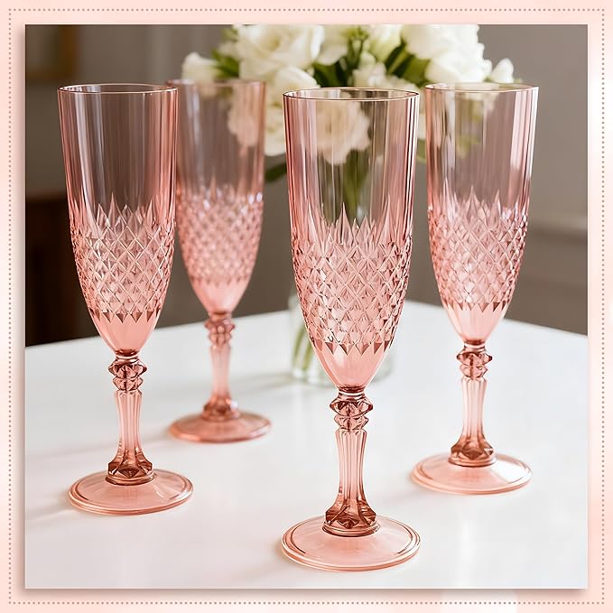 Plastic Champagne Flutes, for Weddings Bachelor Parties Toasting and Events - Image 5