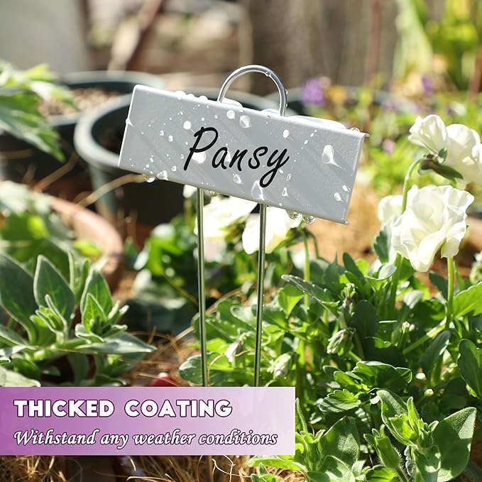 FORUP Metal Plant Labels, 30 Pack Garden Label Markers, Weatherproof Garden - Image 4