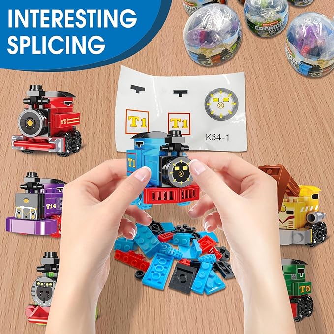 Mini Building Block Sets, 6 in 1 STEM Toys Eggs Building Sets, Party Favors - Image 4
