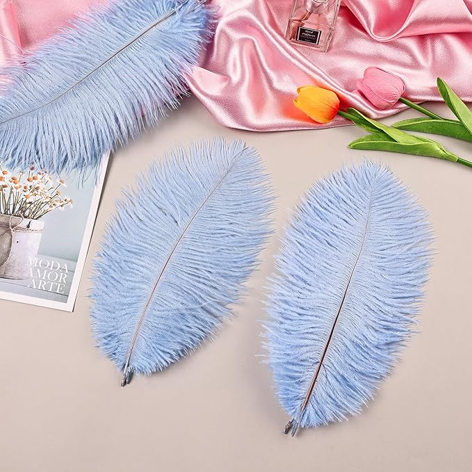 THARAHT Light Purple Ostrich Feathers 24pcs Natural Bulk 8-10Inch 20cm-25cm - Image 4