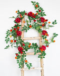 6FT Bendable Flower Garland, Artificial Rose Vine Hanging Floral Garland by zhixinyue
