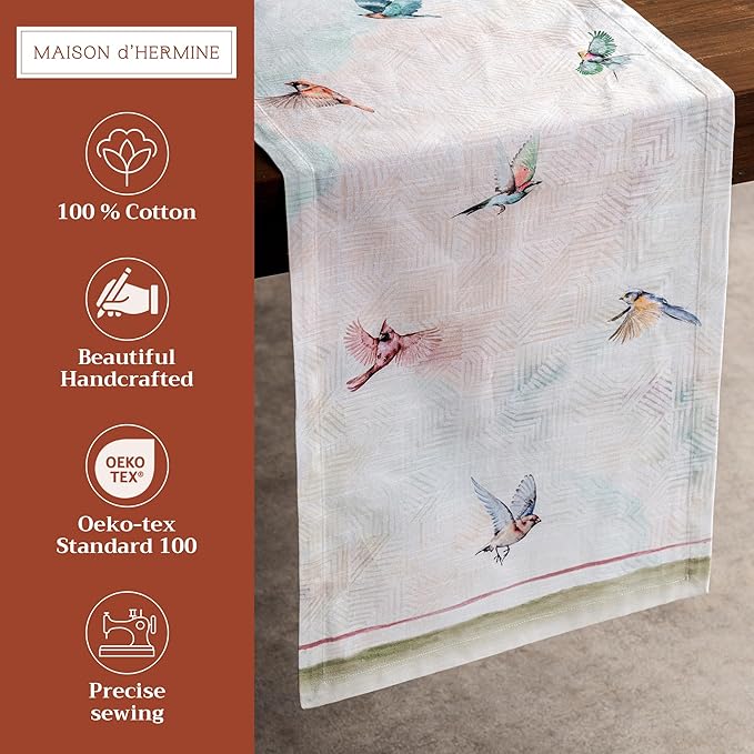 Maison d' Hermine Table Runner 100% Cotton Single Layer Table Runners 108 - Image 2