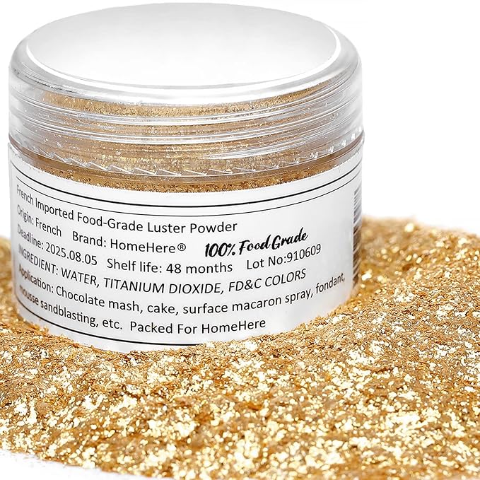 HomeHere Edible Luster Dust Food-Grade Glimmer Powder Glitter - Image 3
