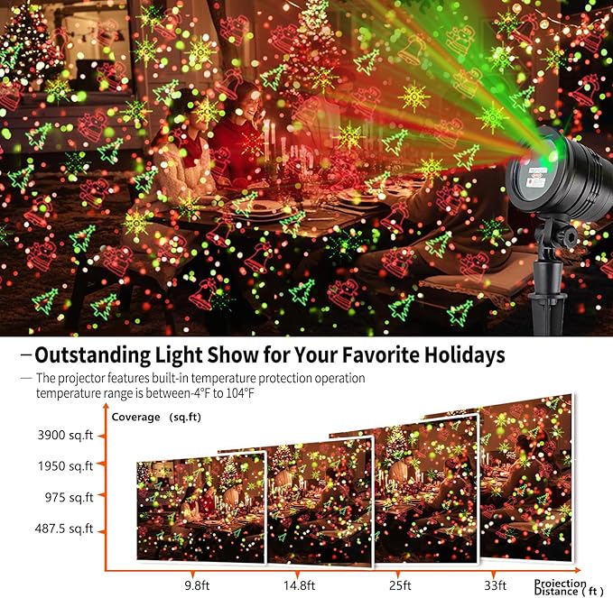Laser Christmas Projector Lights Outdoor: Waterproof Outdoor Christmas - Image 3
