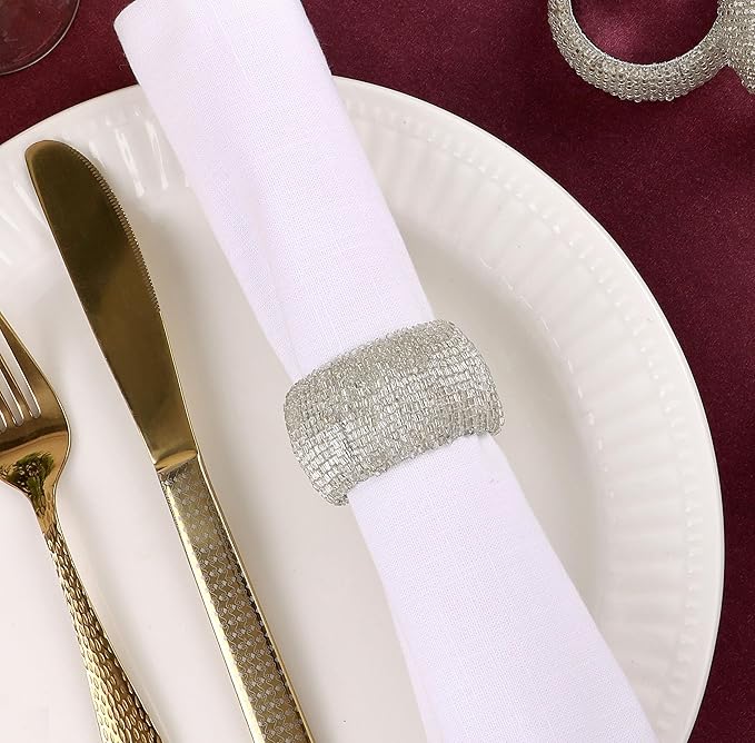 12 Pcs Beaded Napkin Rings - Image 6