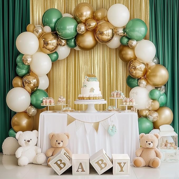Outpain Thick 20 ft x 10 ft Gold Sequin Backdrop Curtain - Image 3