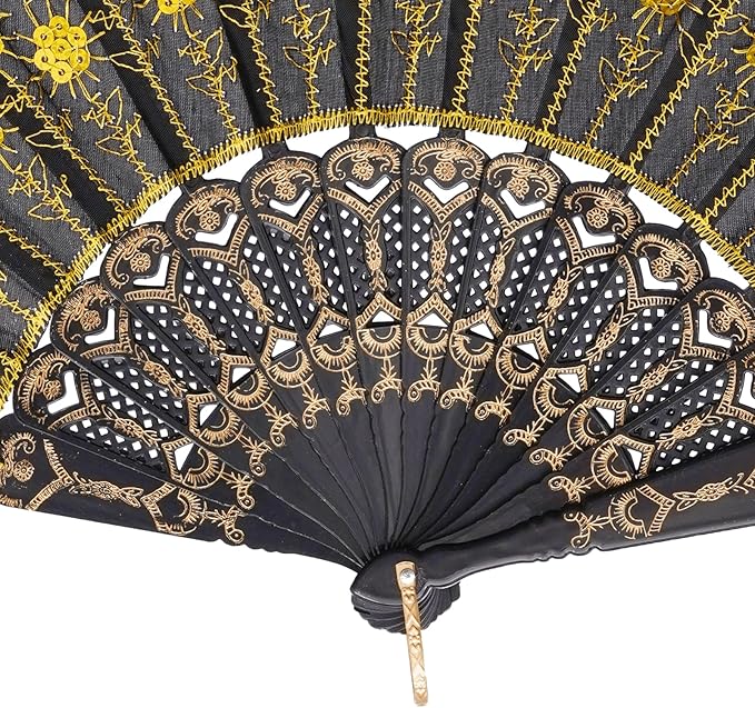 QIRMIZI 30 Pack Fabric Folding Handheld Fans, and Dancing - Image 5