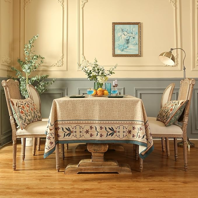 patdrea Designer French Rectangular Tablecloth, Decor Tables Covers - Image 2