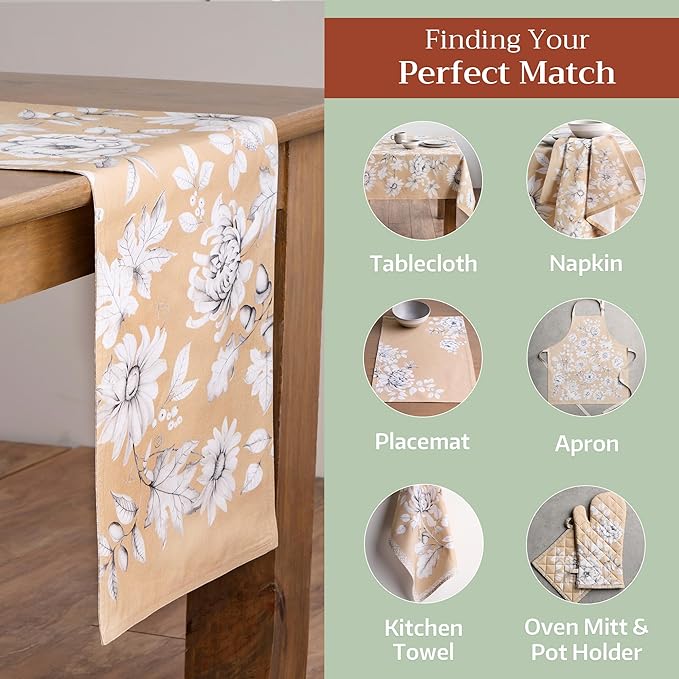 Maison d' Hermine Table Runner 100% Cotton Double Layer Table Runners 108 - Image 5