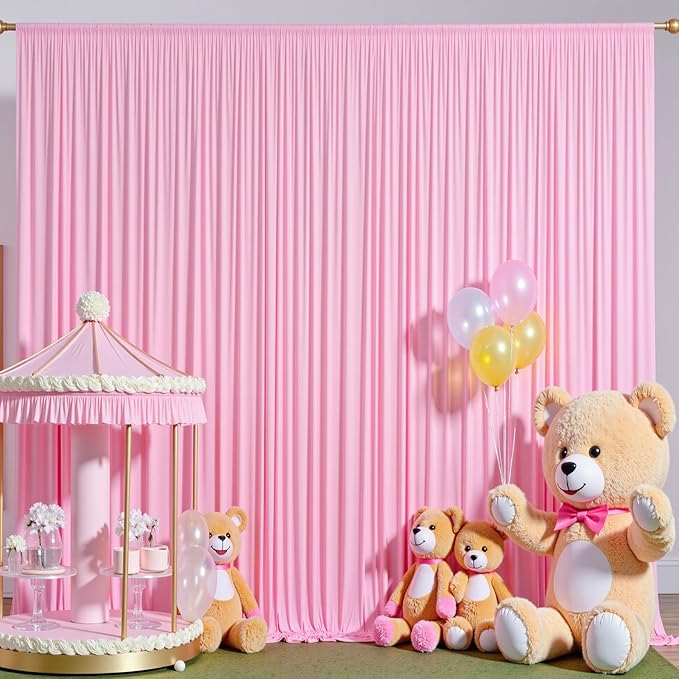 40ftx10ft Pink Backdrop Curtains - Image 3