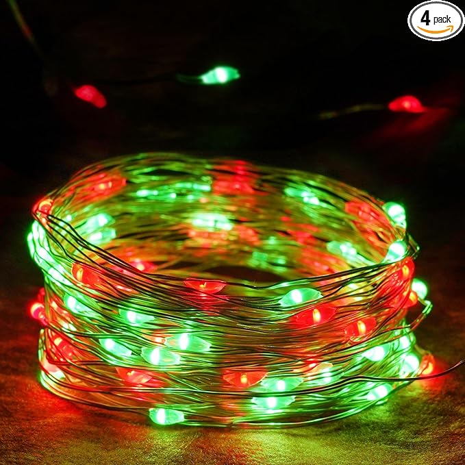 4-Pack 50 LED Fairy Lights Battery Operated by EXF