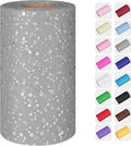 Glitter Tulle Rolls, 6” by 50 Yards Sequin Tule Netting Fabric Tulle by ICOSHOW
