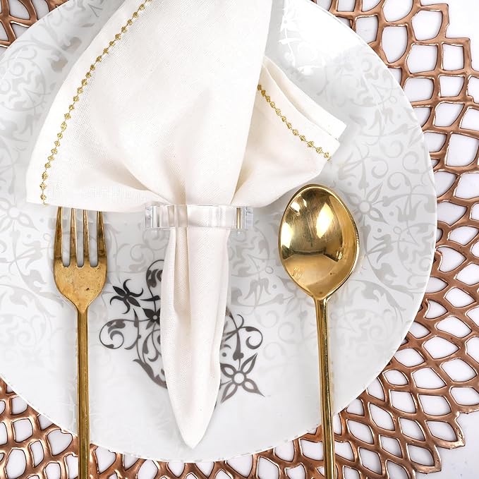 Acrylic Napkin Rings Set of 8 - Image 9