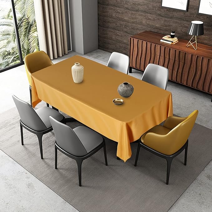 Fitable Rectangle Tablecloth Stain and Wrinkle Resistant Washable Polyester - Image 3