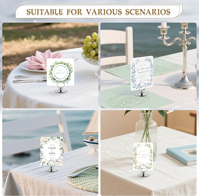 Urban Deco 16 PK Table Card Holder Place Card Holders Steel Card Holders - Image 4