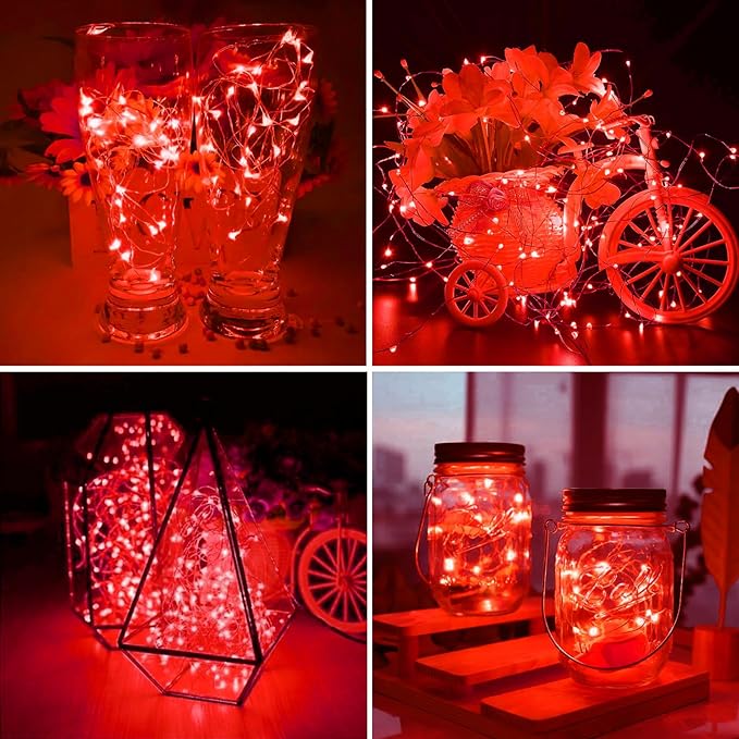 ZGWJ 8 Pack Fairy Lights Battery Operated, 7ft 20 Mini LED Fairy String Lights - Image 5