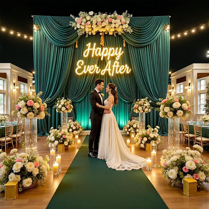 PartyVillage 20ft×15ft Forest Green Backdrop Curtain - Image 8