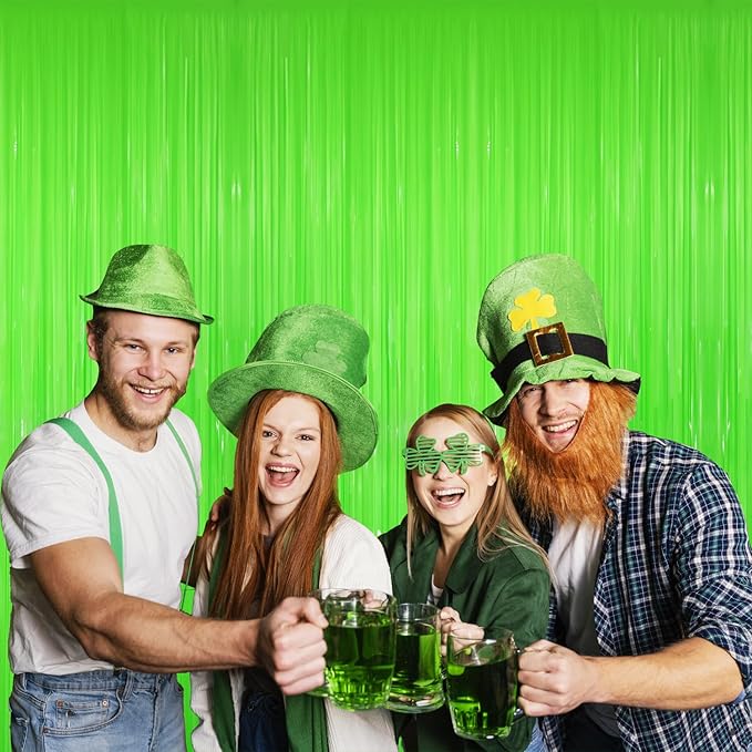 GOER 3.2 ft x 8.2 ft Metallic Tinsel Foil Fringe Curtains Party Photo Backdrop - Image 2
