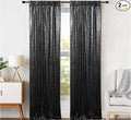 JYFLZQ Black Sequin Backdrop Curtains 4ft x 8ft 2 Panels Glitter Photo Booth by JYFLZQ