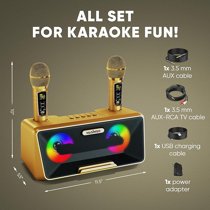 MASINGO Karaoke Machine for Adults and Kids - Image 9