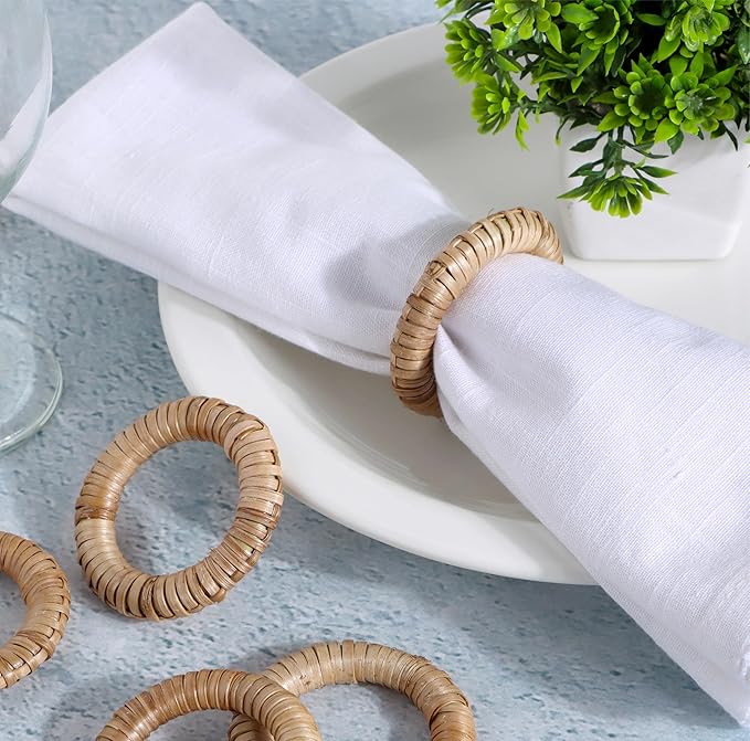 Woven Napkin Rings Set of 12 - Image 5