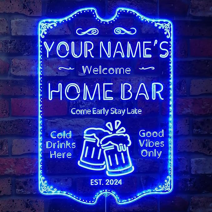 ADVPRO Personalized Your Name Home Bar RGB Dynamic Glam LED Sign by ADVPRO