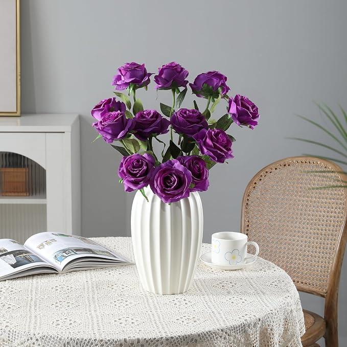 Tifuly Purple Roses Artificial Flowers - Image 3