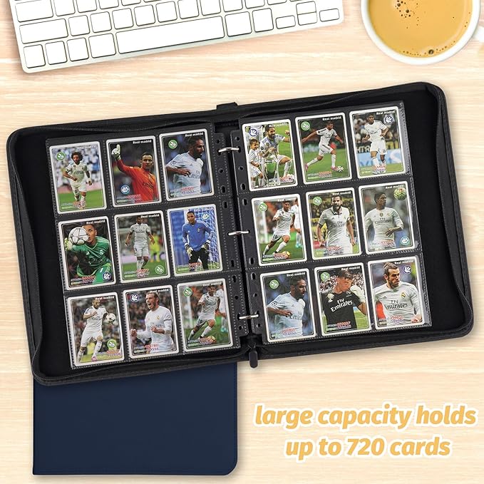 Trading Card Binder, 720 Pockets Card Binder, 9-Poccket Sided Pocket Sports - Image 4