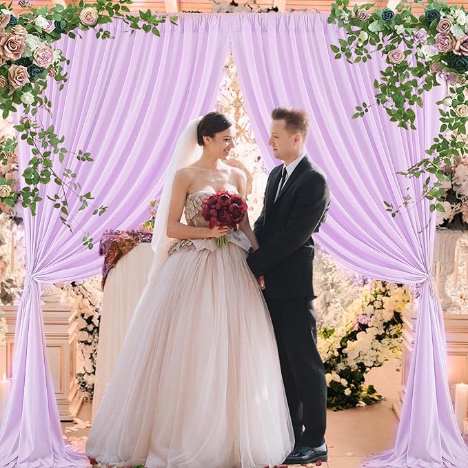 10 x 7 Feet Lavender Backdrop Curtain - Image 3
