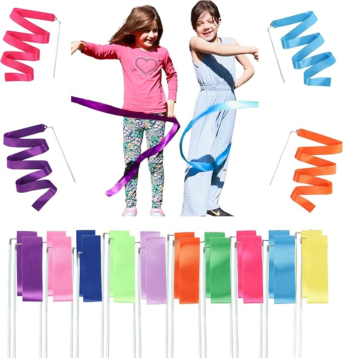Ribbon Dancing Wands 20pcs Pack, Party Favor by QualityPartyFavors