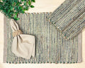 Chardin Home Natural Jute & Green Placemats, 13x19 Inch Dining Table Placemats by ChardinHome
