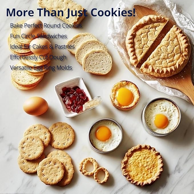 DOCZEN 6 PCS Round Cookie Cutter Set - Image 6