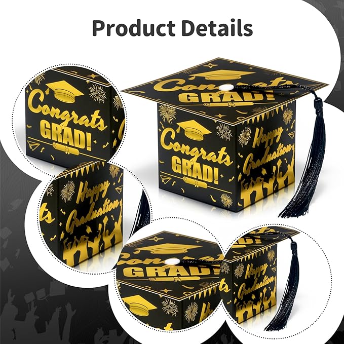COTOPHER 36 Pack Mini Graduation Cap Gift Boxes, Class of 2025 Graduation Candy - Image 4
