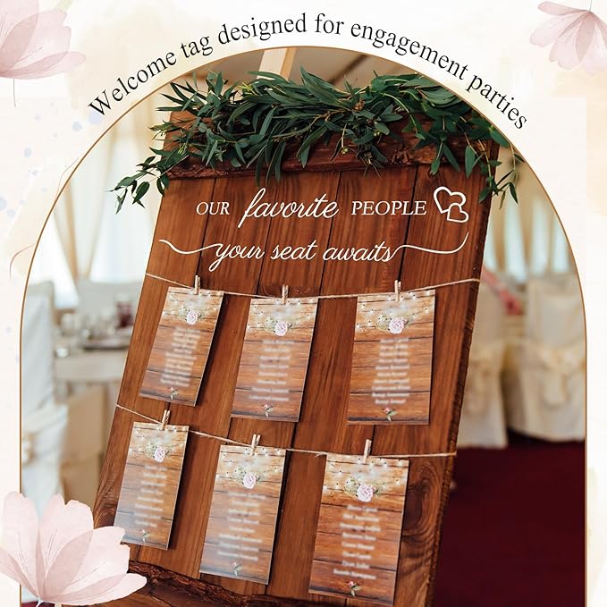3 Pcs Wedding Seating Chart Decal Stickers DIY Our Favorite People Your Seat - Image 5