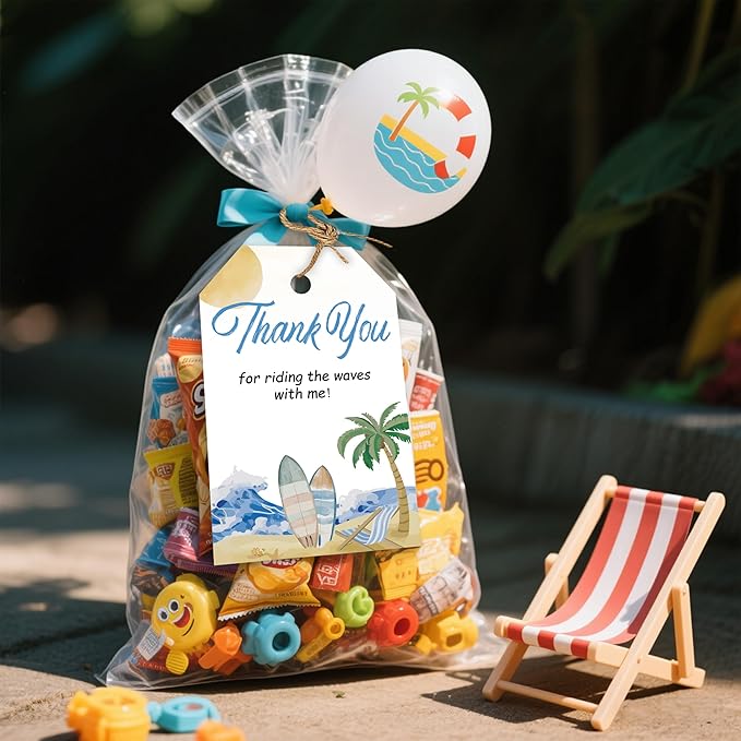 50pcs Surfing Thank You Tags, The Big One Surf Up Favor Tags - Image 3