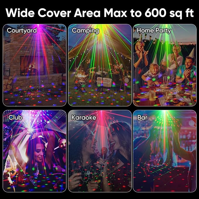 Party Lights DJ Disco Ball Light: LED Stage Laser Light - Image 7